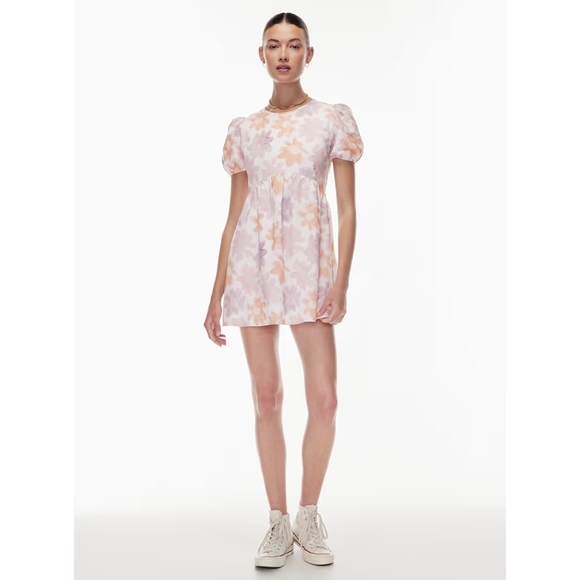 Aritzia Sunday Best Saida Floral Mini Babydoll Dress ~ Size Small - Picture 4 of 16